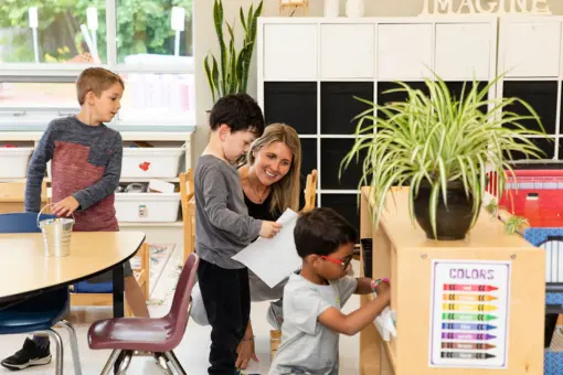 Halton Hills teacher helping students